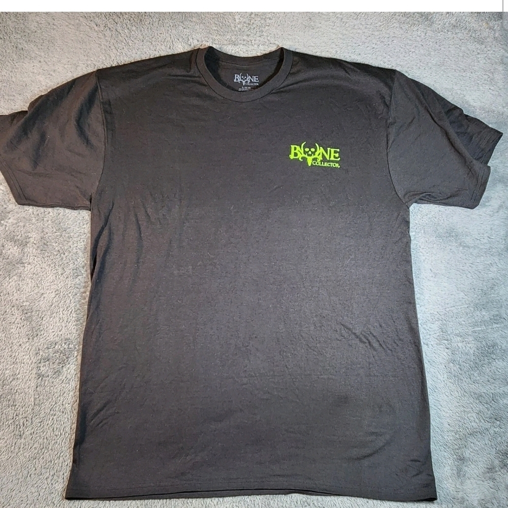 Bone Collector Graphic Tee Men's Size XL Black Camo Antler Logo T-Shirt